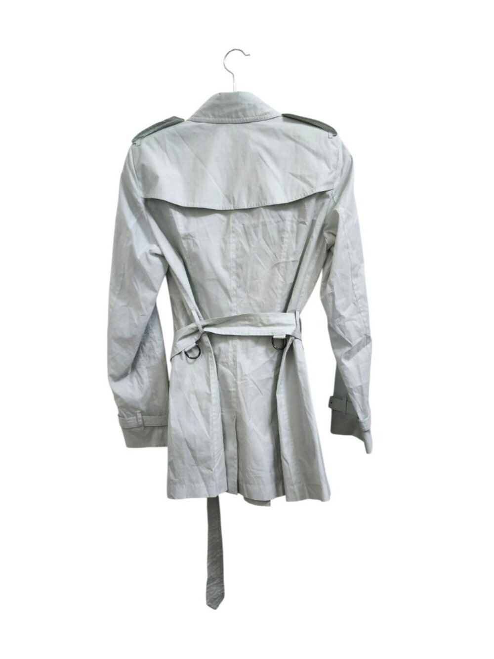 Burberry London Lightweight Cotton Silk Short Trench Coat Jacket US 8 UK 10 - Picture 8 of 16